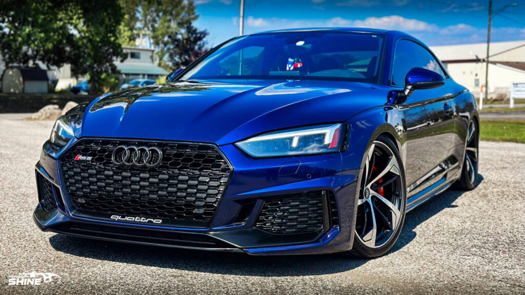 2020 Blue Audi S4 Auto Detailing and Ceramic Coating - Driver Front Half Close