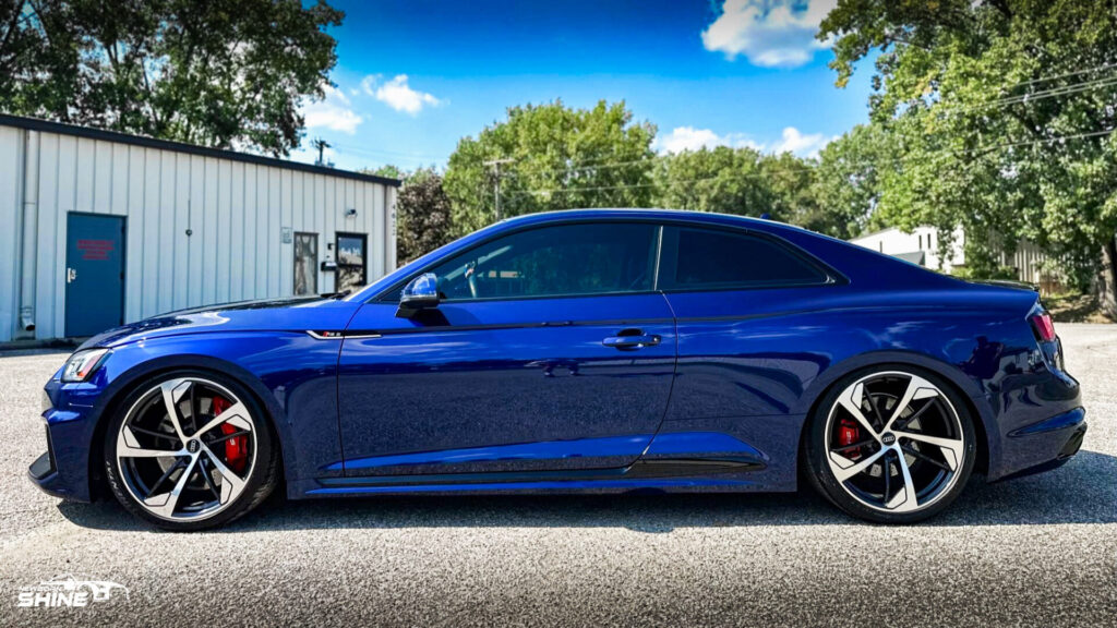 2020 Blue Audi S4 Auto Detailing and Ceramic Coating - Driver Side