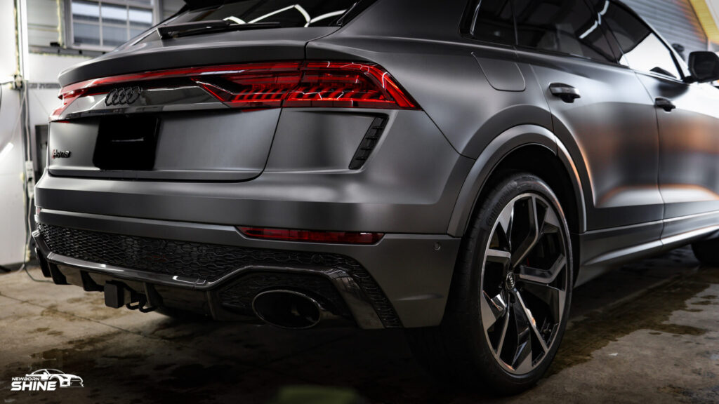 2020 Grey Audi RSQ8 Auto Detailing - Passenger Rear Half 3